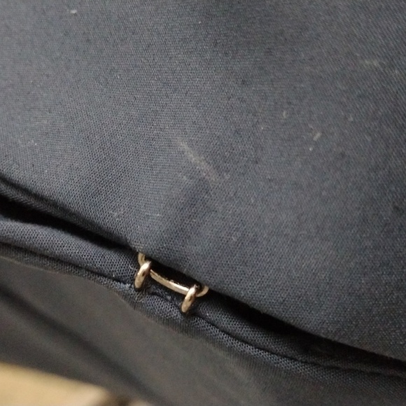 Ann Taylor Blue One Notched Collar Hook Front Long Sleeve Peplum Blazer Jacket - Picture 15 of 16